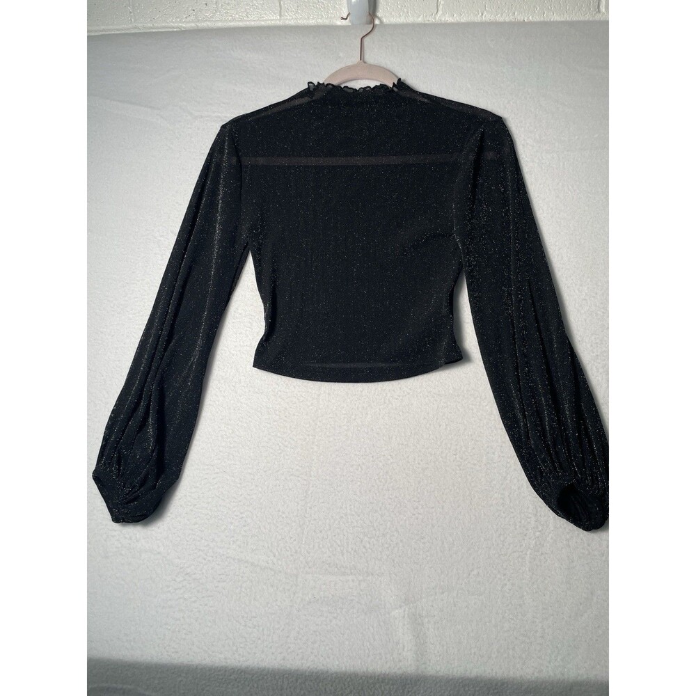 Fairy Sheer Top Women S Long Sleeve Sexy Shirt Mesh Top Small Shiny SHEIN Witchy